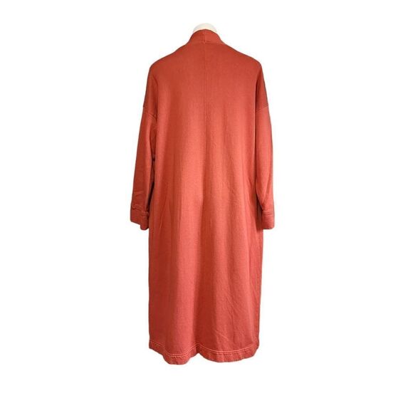 Bryn Walker Didion Fleece Coat Duster Cardigan S Orange Fleece Heavy - Picture 2 of 6